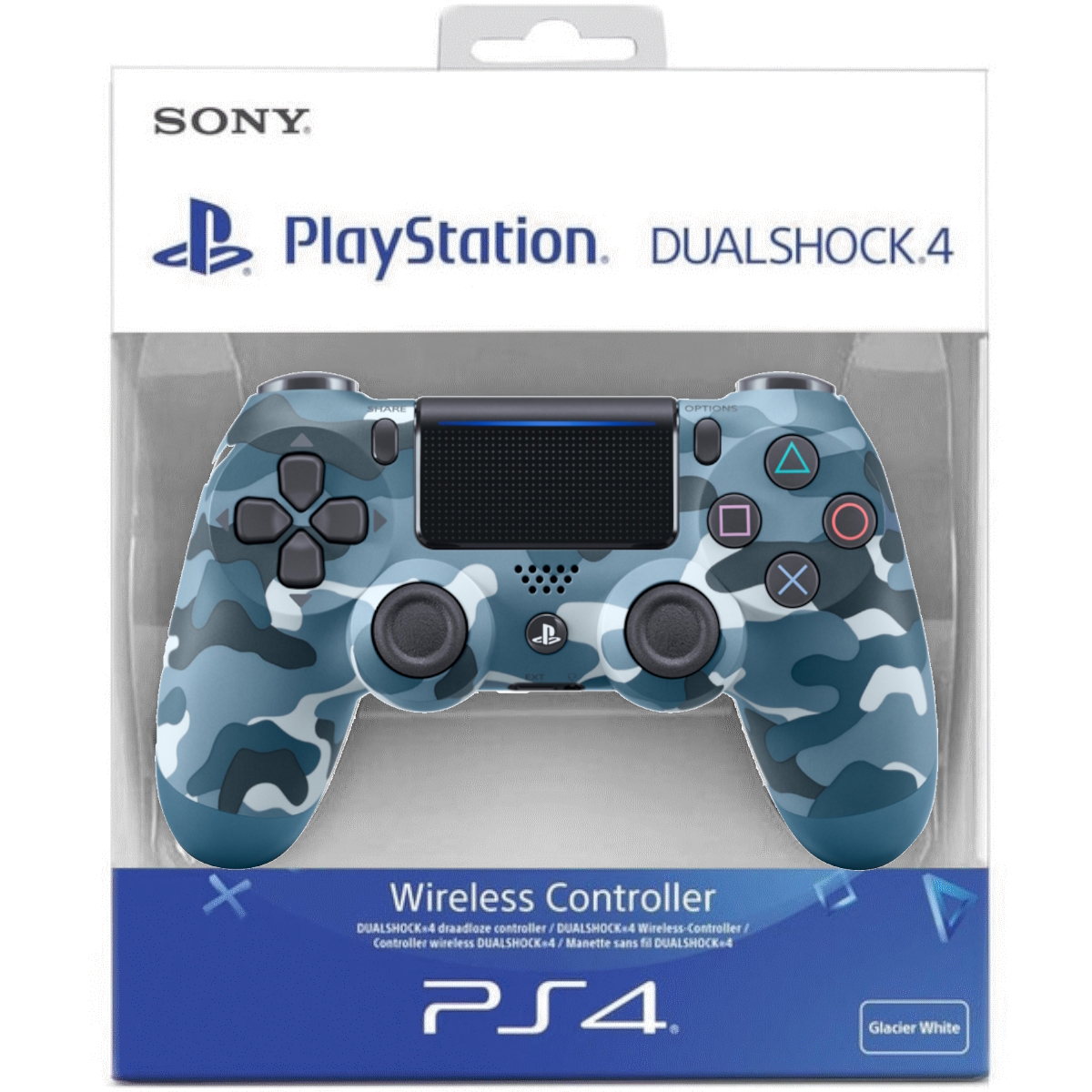 Joystick Inalambrico PS4 Camuflado Alternativo Azul