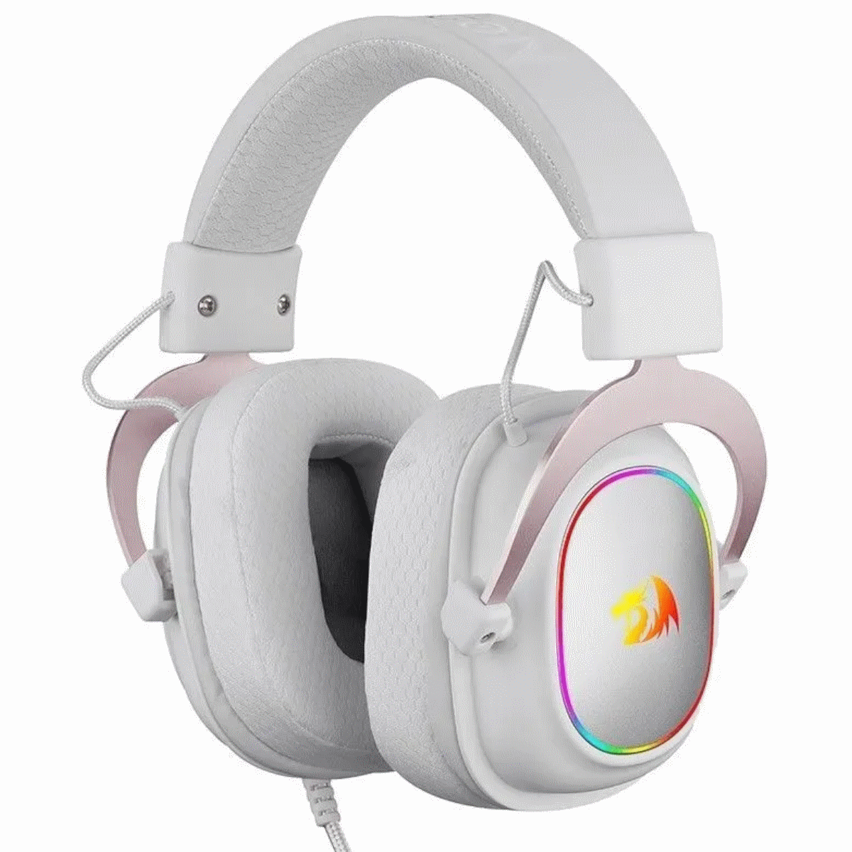 Auriculares Gamer Cable Vincha Zeus X H510 7.1 RGB Blanco Redragon