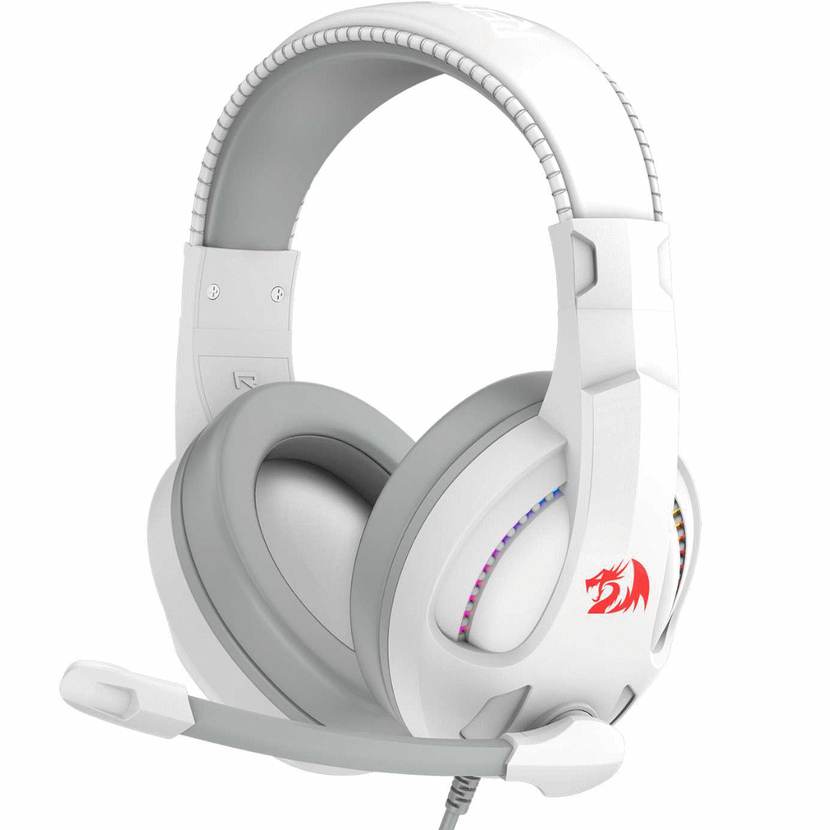 Auriculares Gamer Cable Vincha Cronus H211 RGB Blanco Redragon