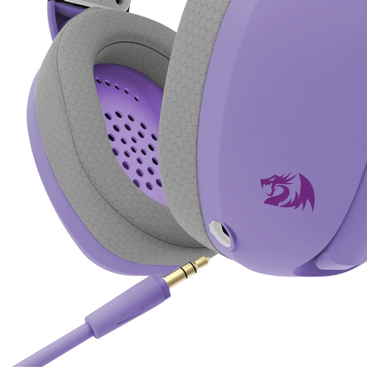 Auriculares Gamer Inalambrico/Cable Vincha Ire Pro H848PL Blanco/Purpura Redragon