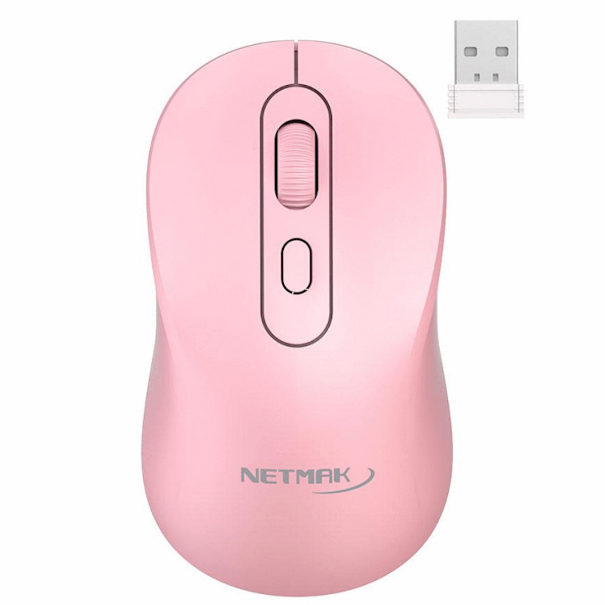 Mouse Inalambrico/Bluetooth Recargable Rosa NM-M640-P Netmak
