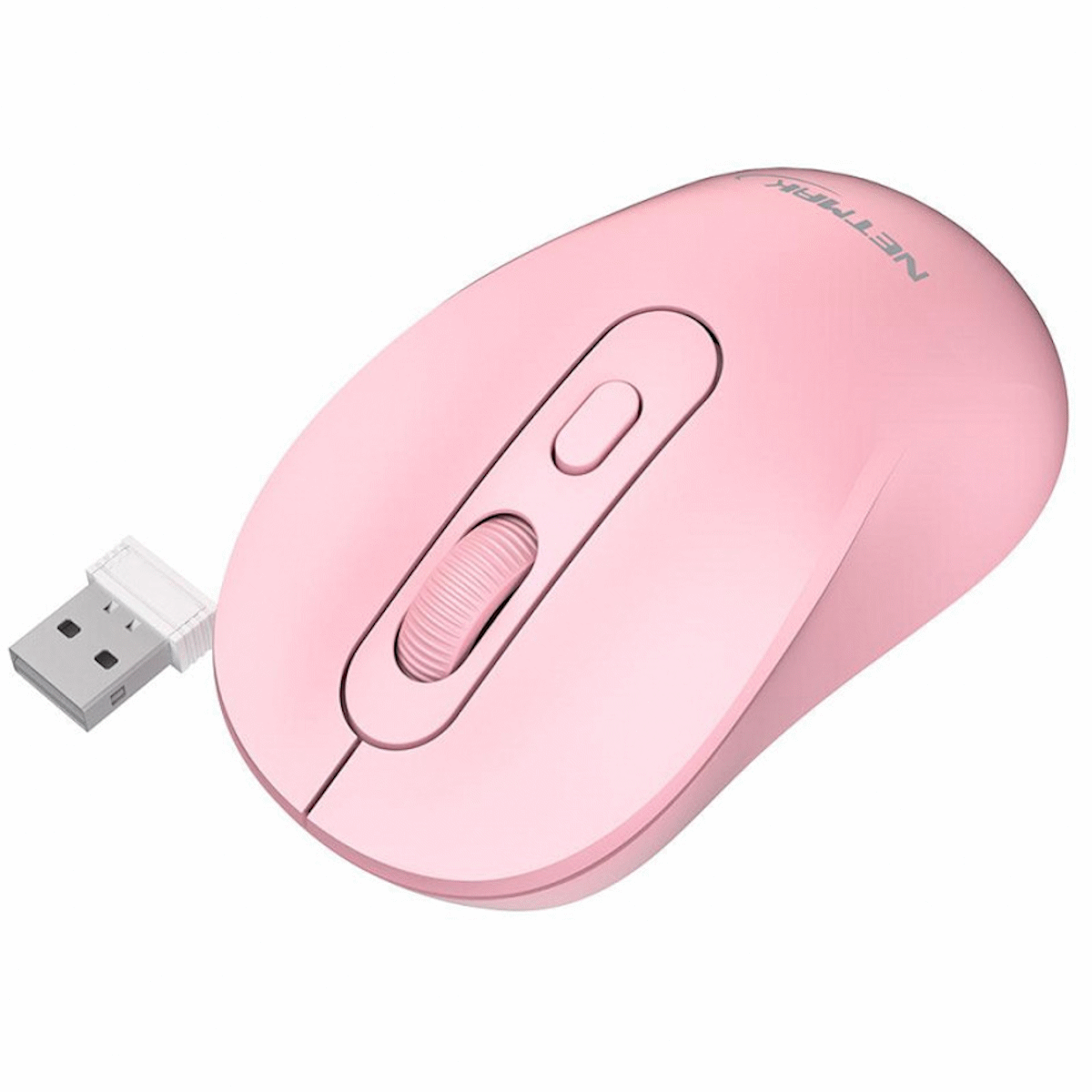 Mouse Inalambrico/Bluetooth Recargable Rosa NM-M640-P Netmak