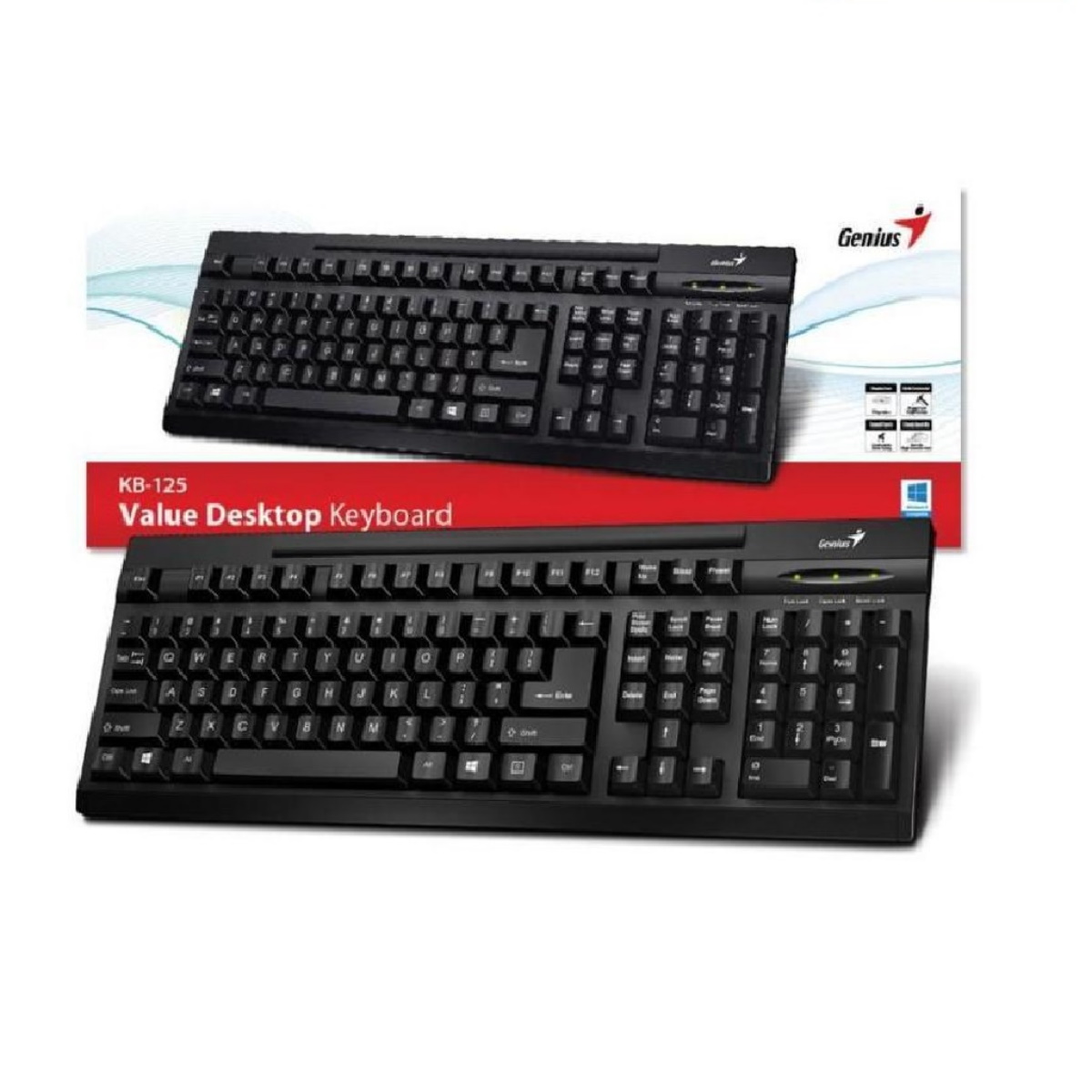 Teclado Usb Kb-125 Black Genius