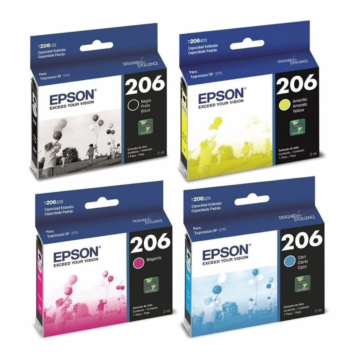 Combo Impresora Multifuncion Epson XP-2101 + Kit Cartuchos Originales