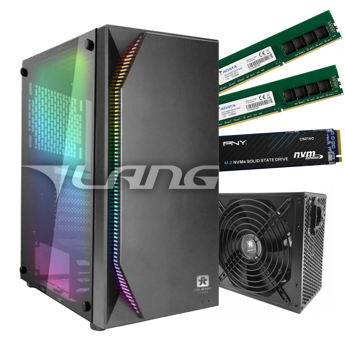 Computadora I3F - 16Gb - Ssd 500Gb - Rx 580 8Gb - 500W 80 Plus - Jalatec LX78 Rgb - Monitor Gamer 24