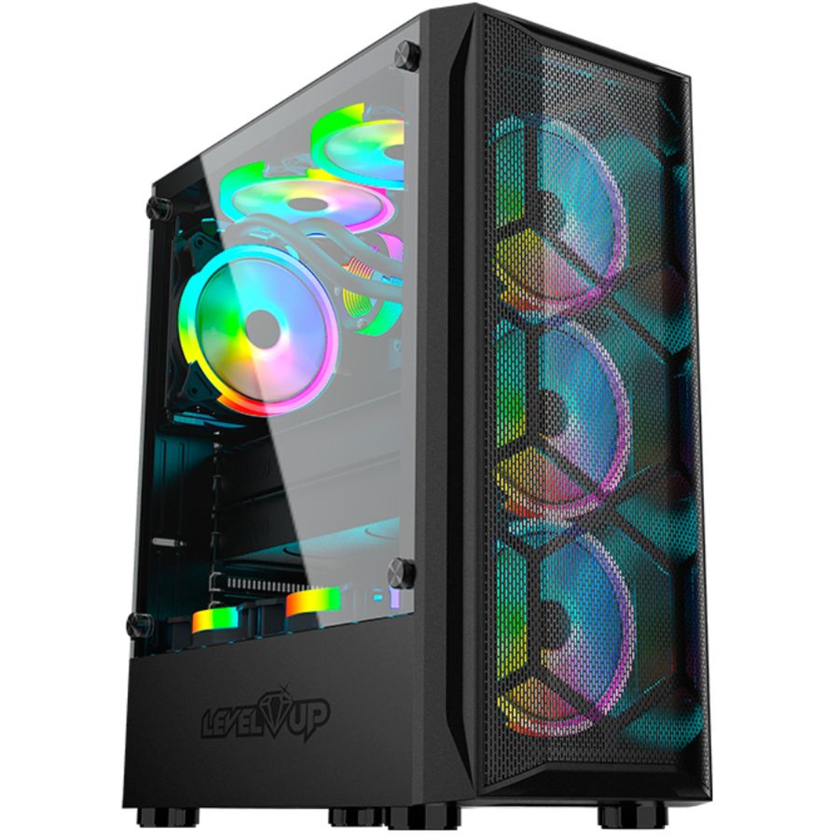 Computadora Ryzen 5 - 8Gb - Ssd 256Gb - Gabinete Andromeda RGB - Monitor Gamer 27