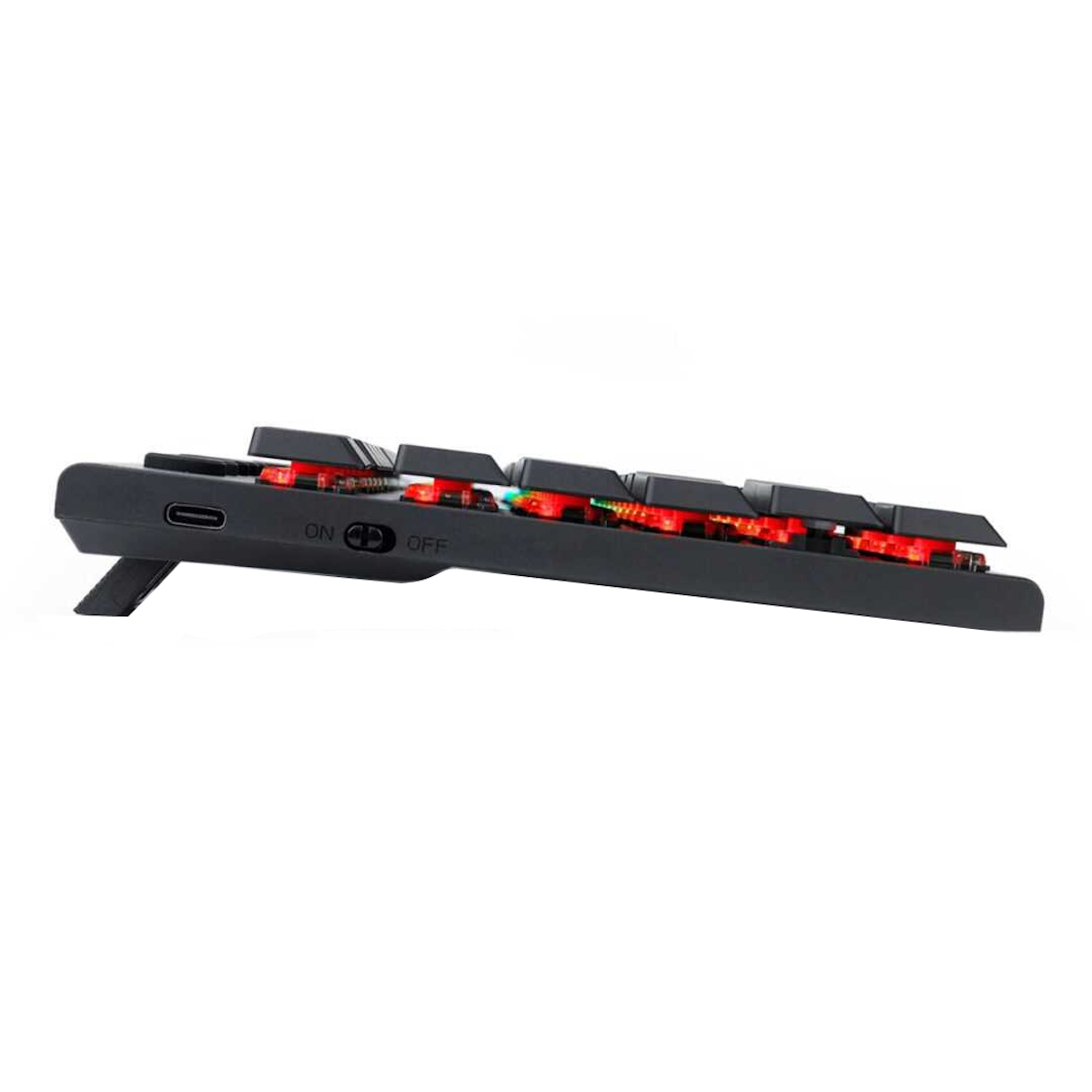 Teclado Mecanico Gamer Cable/Inalambrico RGB Horus TKL Negro Switch Rojo Español Redragon