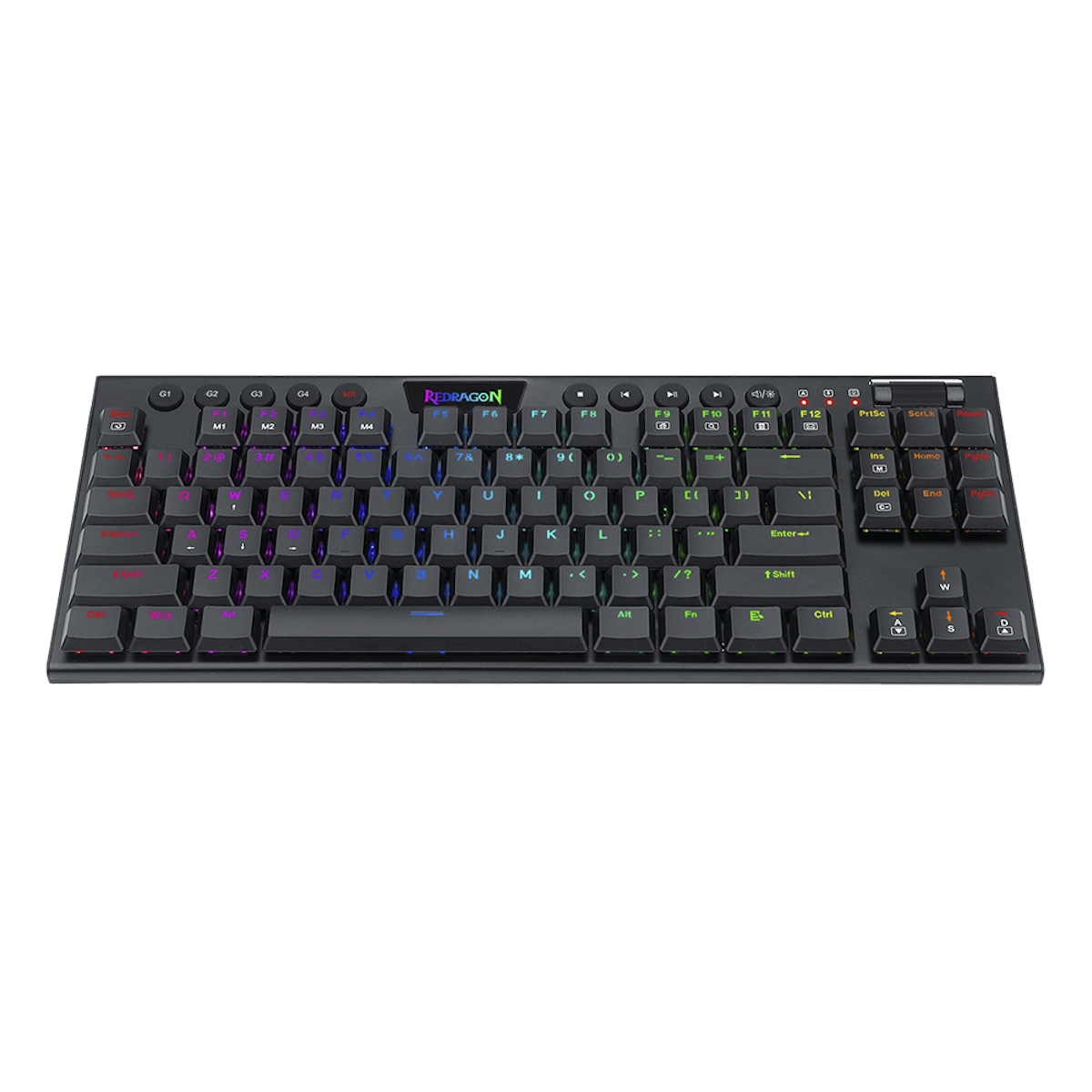 Teclado Mecanico Gamer RGB Horus TKL Negro Switch Rojo Español Redragon