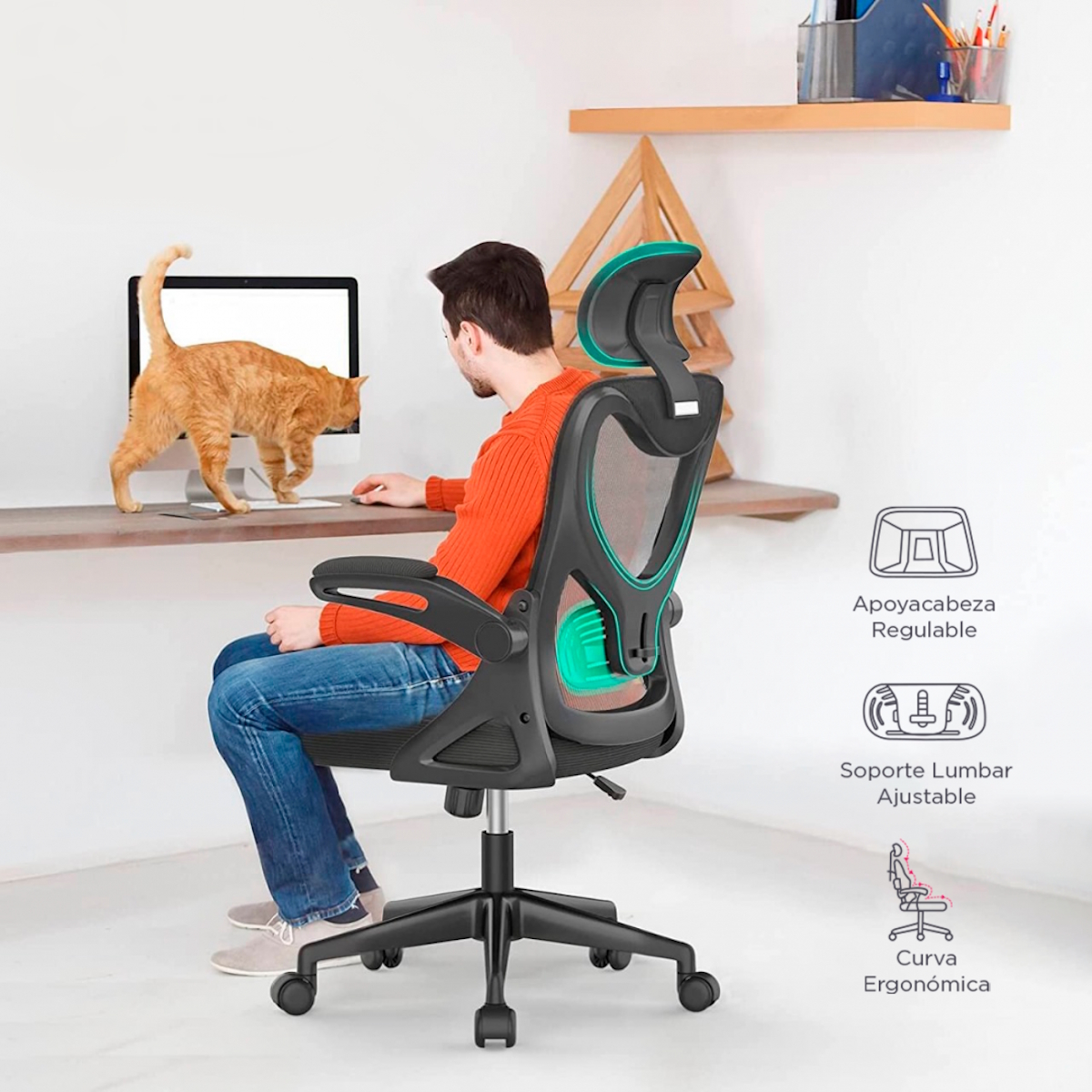 Silla Oficina NM-ELEGANZA Negra Netmak