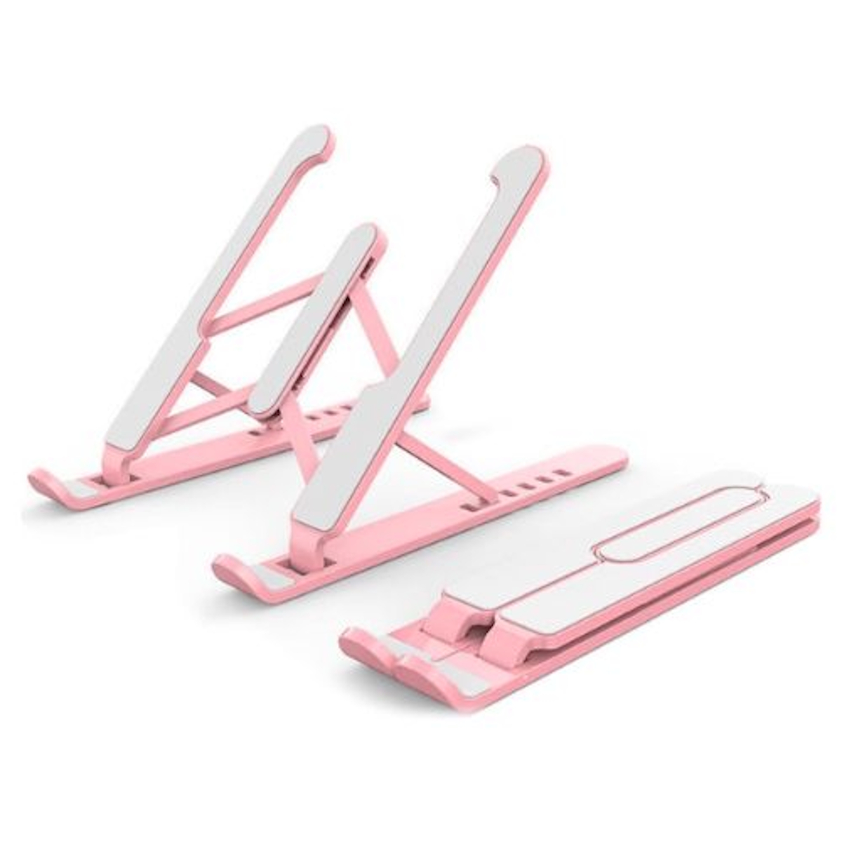 Soporte Tablet Notebook Plegable Negro/Rosa 7
