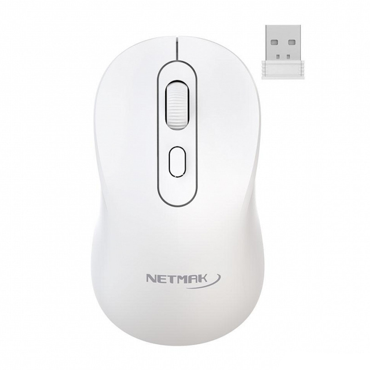 Mouse Inalambrico/Bluetooth Recargable Blanco NM-M640-W Netmak