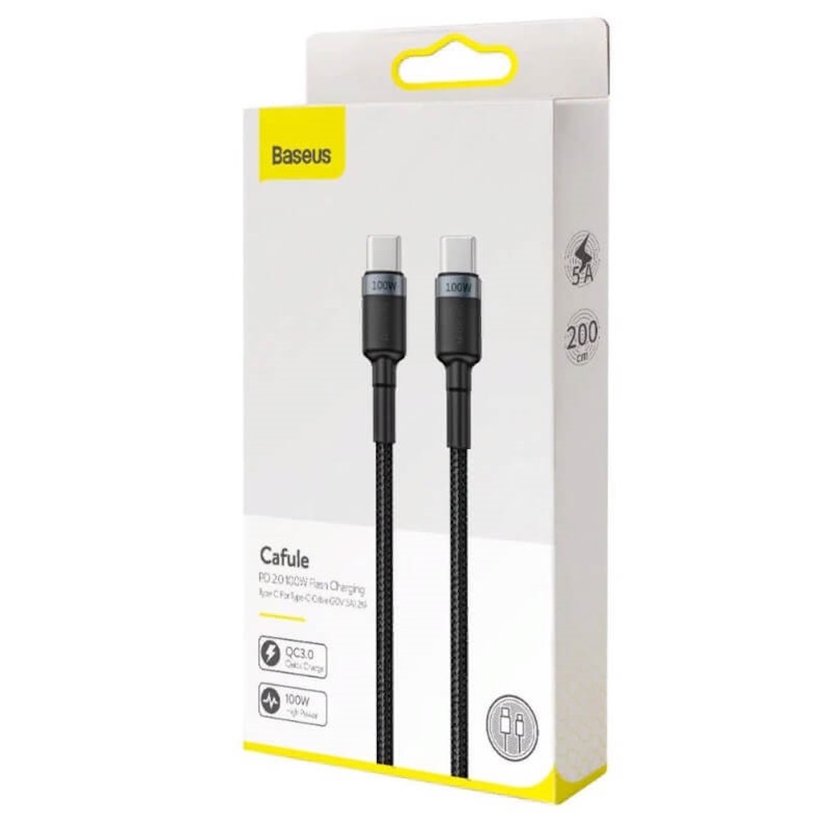 Cable USB C Carga Rapida 2m Mallado Baseus