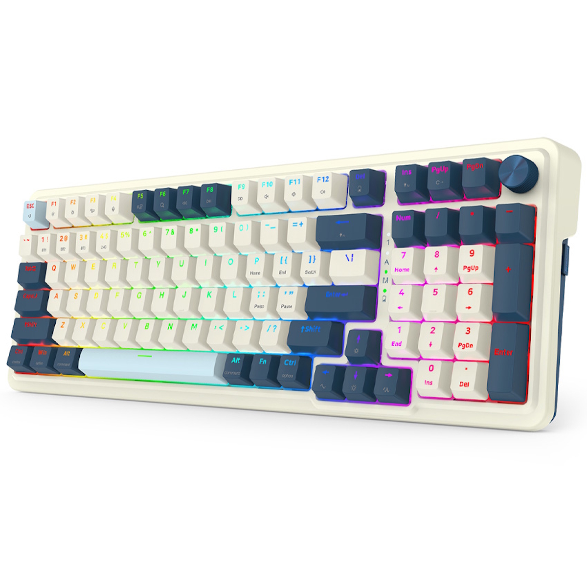 Teclado Mecanico Gamer Cable/Inalambrico RGB Eisa Pro Switch Rojo Redragon