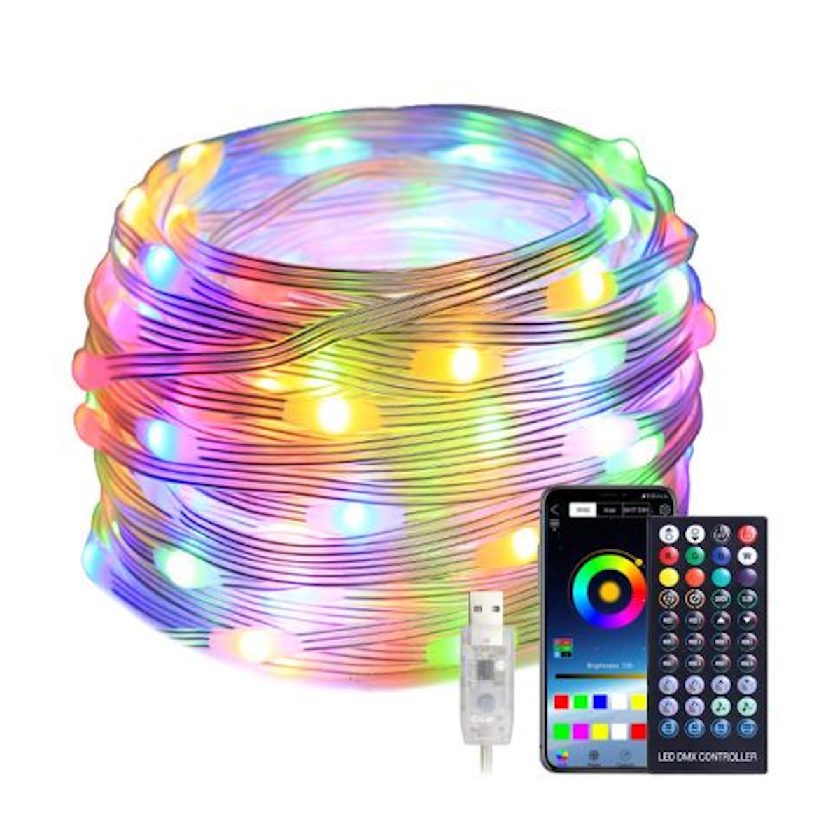 Tira de Led RGB USB/Bluetooth 10m LN543