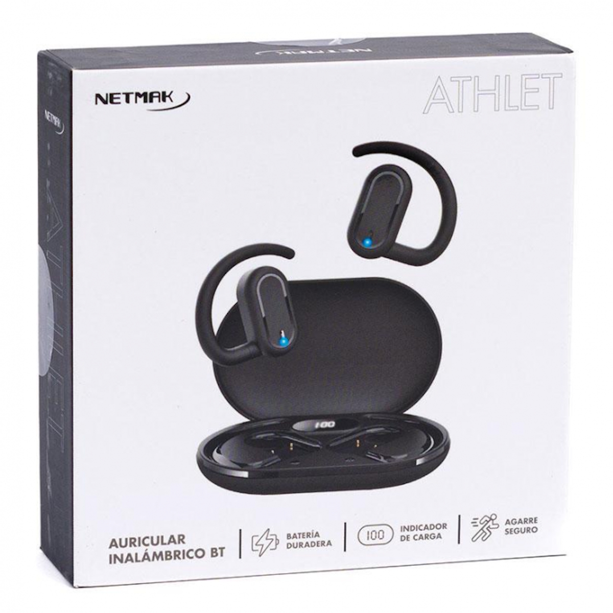 Auriculares Bluetooth In Ear NM-ATHLET Negro Netmak