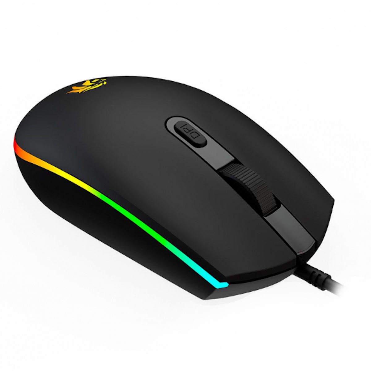 Mouse Gamer RGB 1600 DPI Negro NM-GM51 Netmak