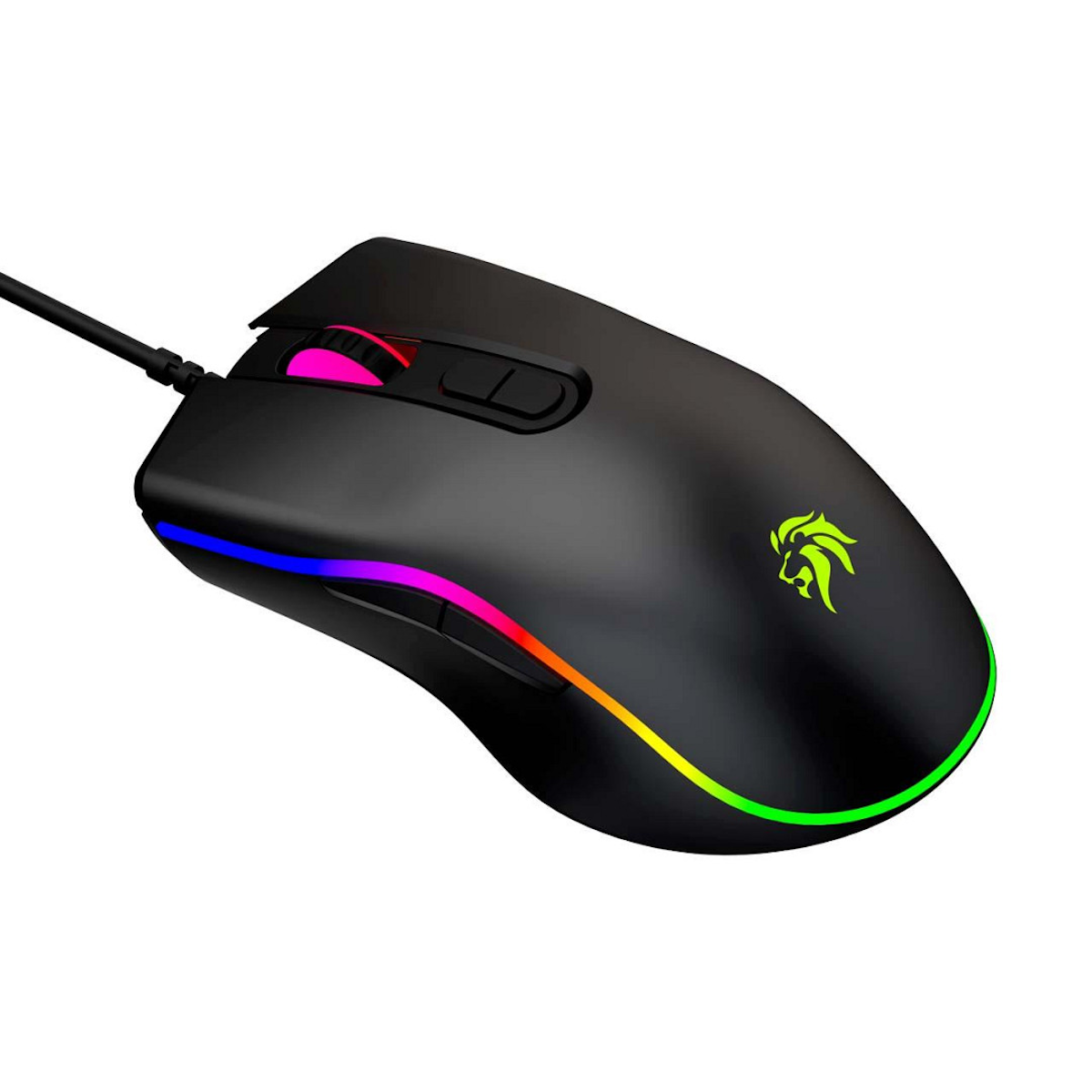 Mouse Gamer RGB 3600 DPI Negro NM-GM53 Netmak