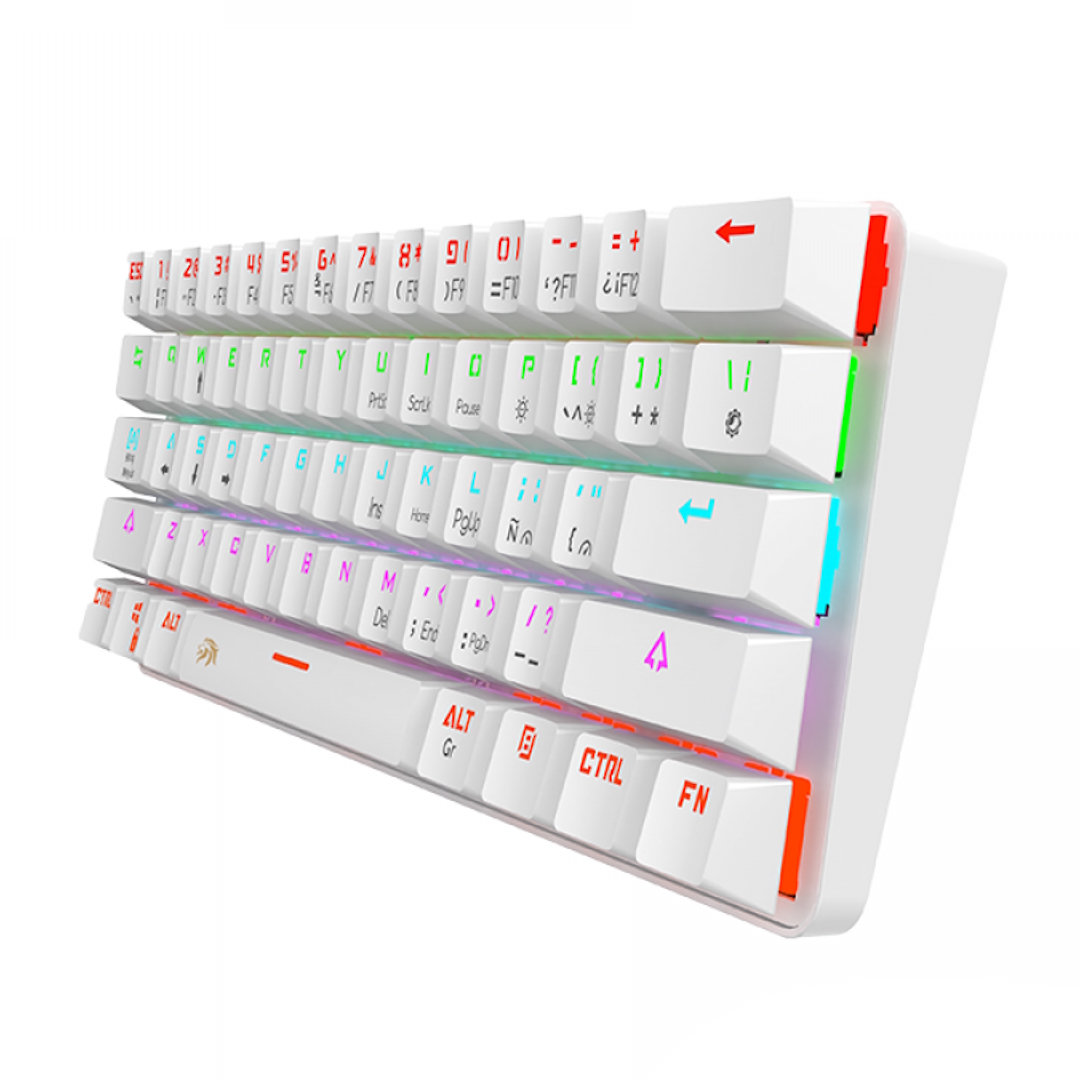 Teclado Mecanico Gamer NM-DOMINATE-W Blanco Retroiluminado Netmak