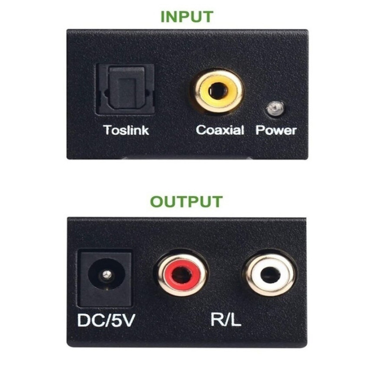 Conversor Audio Digital Optico/Coaxial a RCA