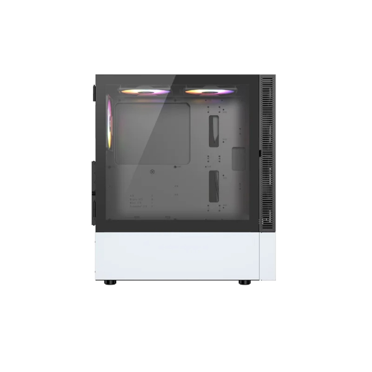 Gabinete Gamer Airone 200 Mesh ARGB Blanco/Negro Vidrio Templado XYZ