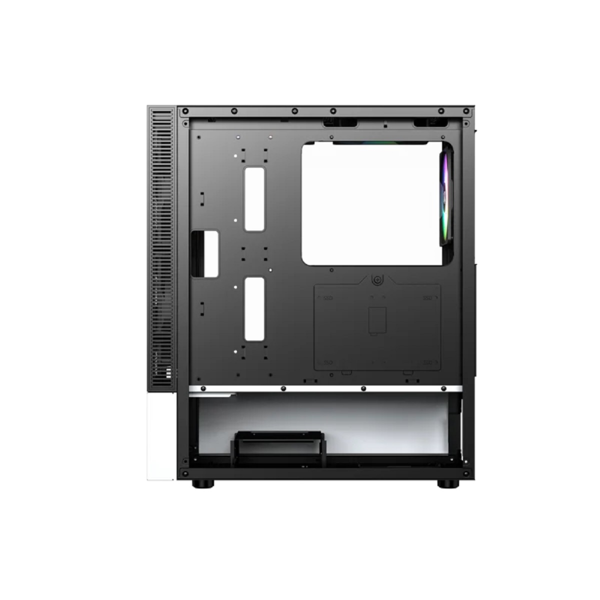 Gabinete Gamer Airone 200 Mesh ARGB Blanco/Negro Vidrio Templado XYZ