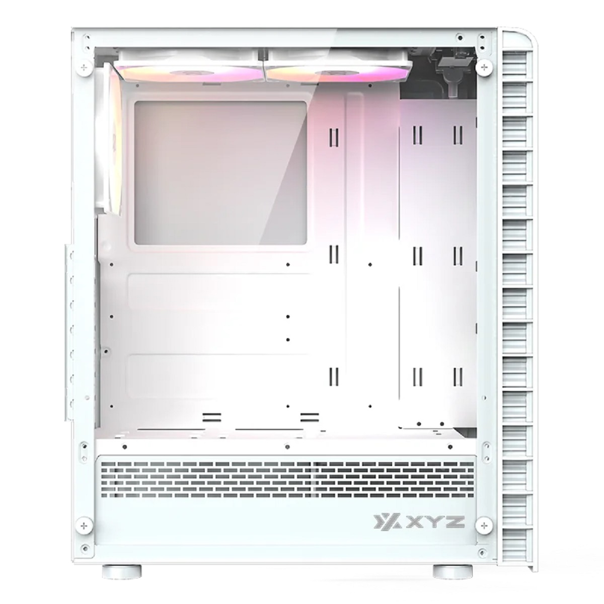 Gabinete Gamer Airone 300 Glass ARGB Blanco Vidrio Templado XYZ