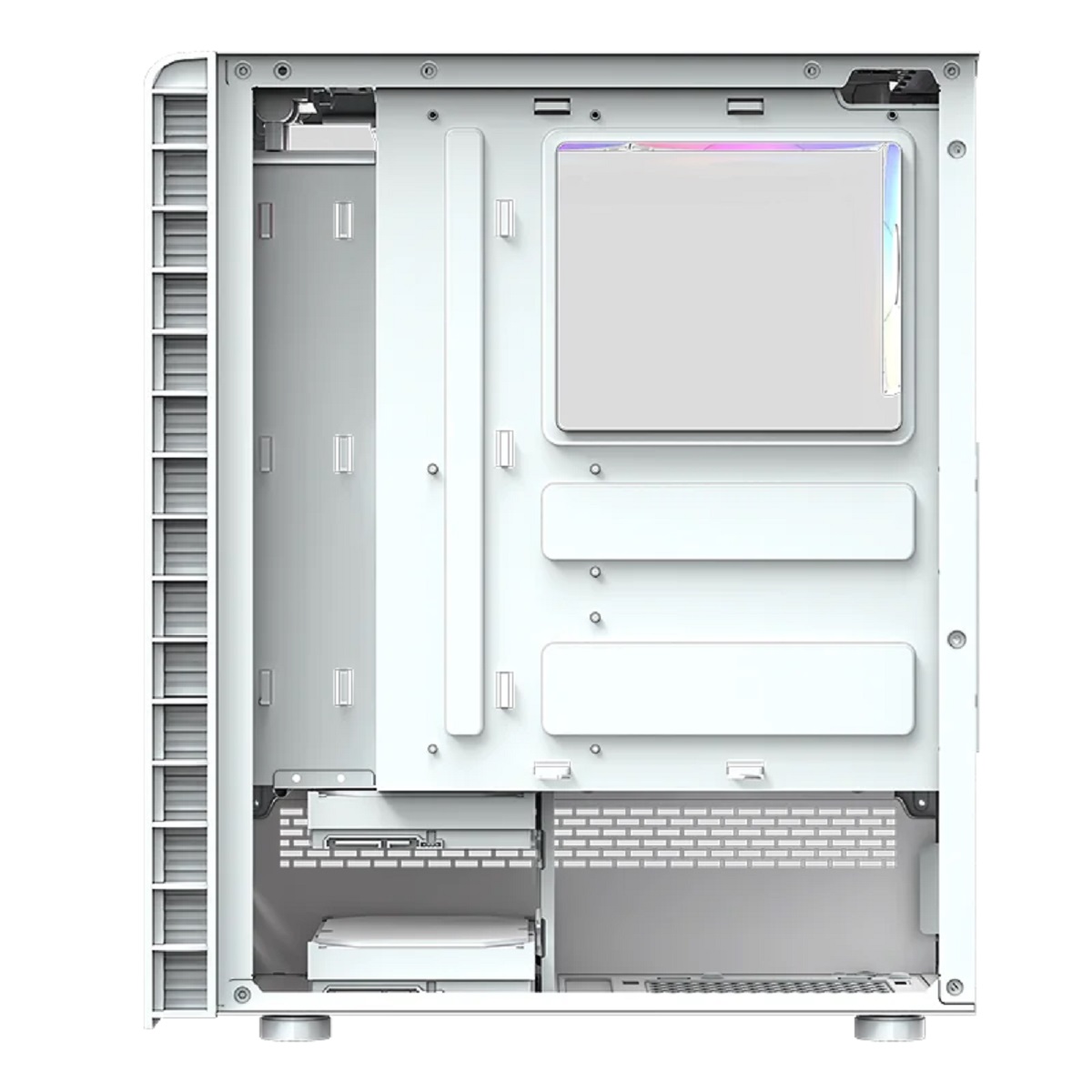 Gabinete Gamer Airone 300 Glass ARGB Blanco Vidrio Templado XYZ