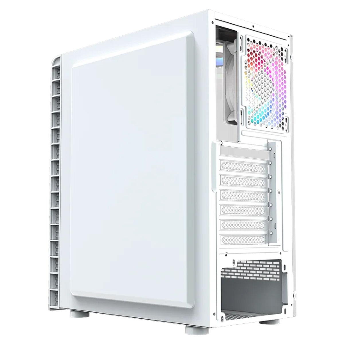 Gabinete Gamer Airone 300 Glass ARGB Blanco Vidrio Templado XYZ