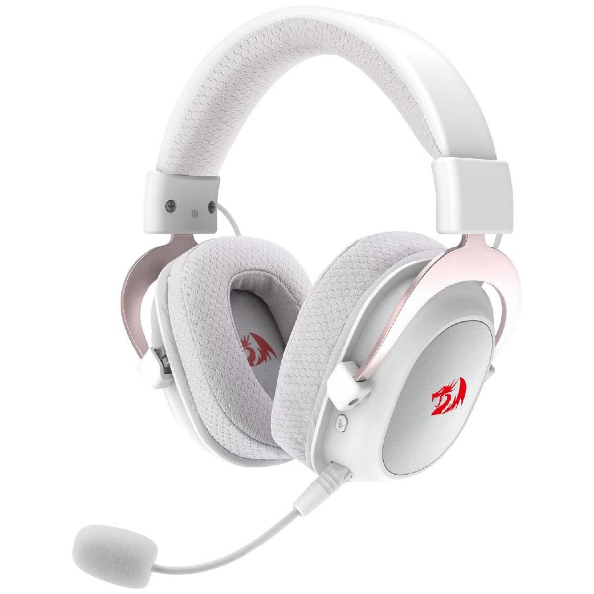 Auriculares Gamer Inalambrico/Cable Vincha Zeus Pro H510W 7.1 Blanco Redragon