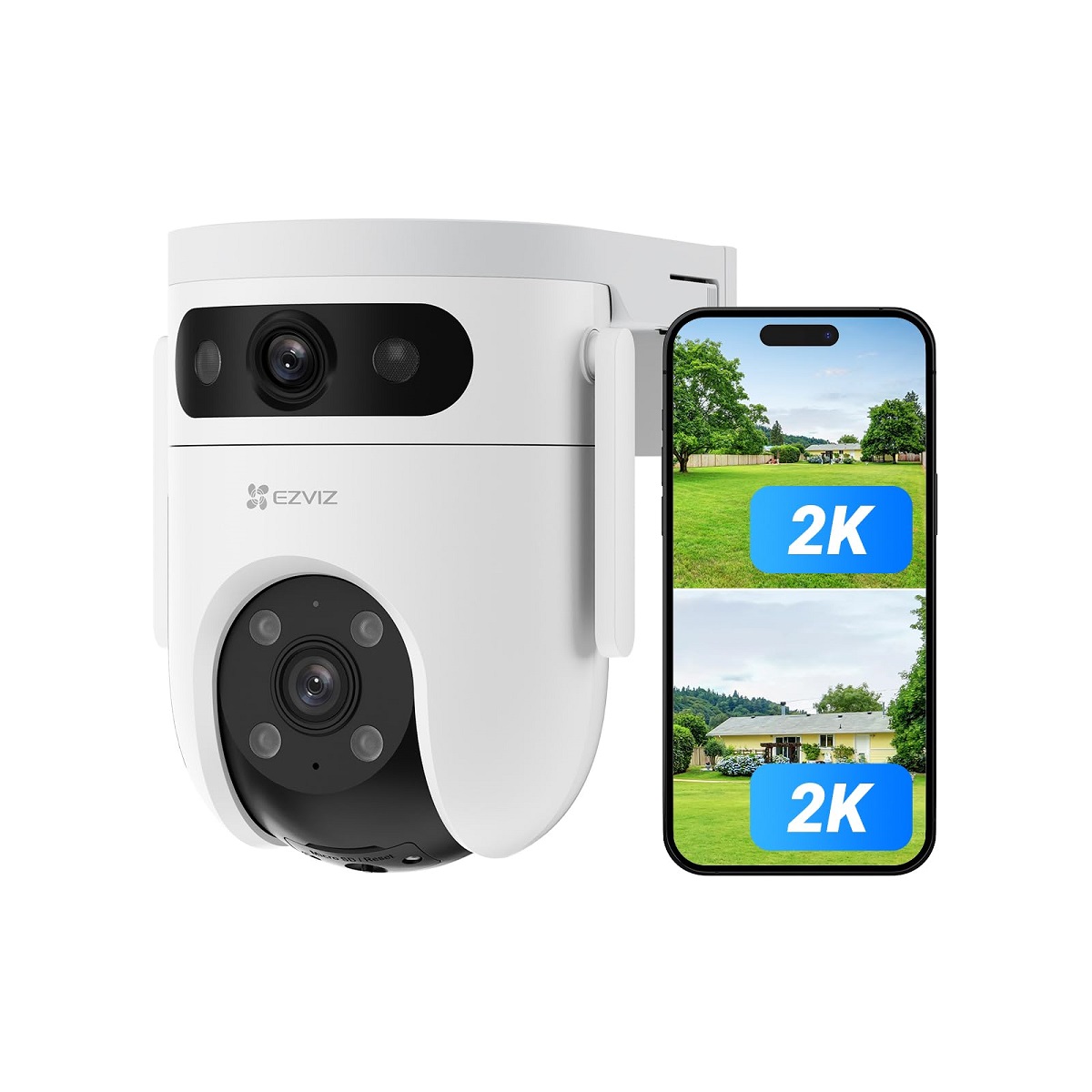 Camara Dual H9c 2K Day/Night SD Wifi Domo Exterior Ezviz