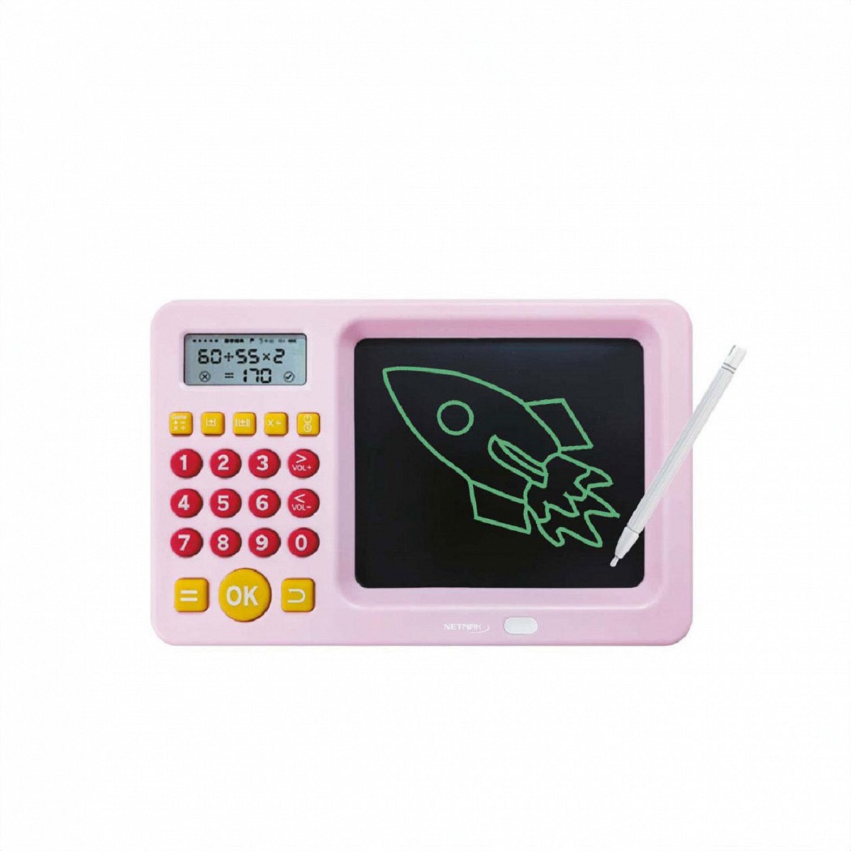 Pizarra Magica + Calculadora Rosa NM-PM103-P Netmak