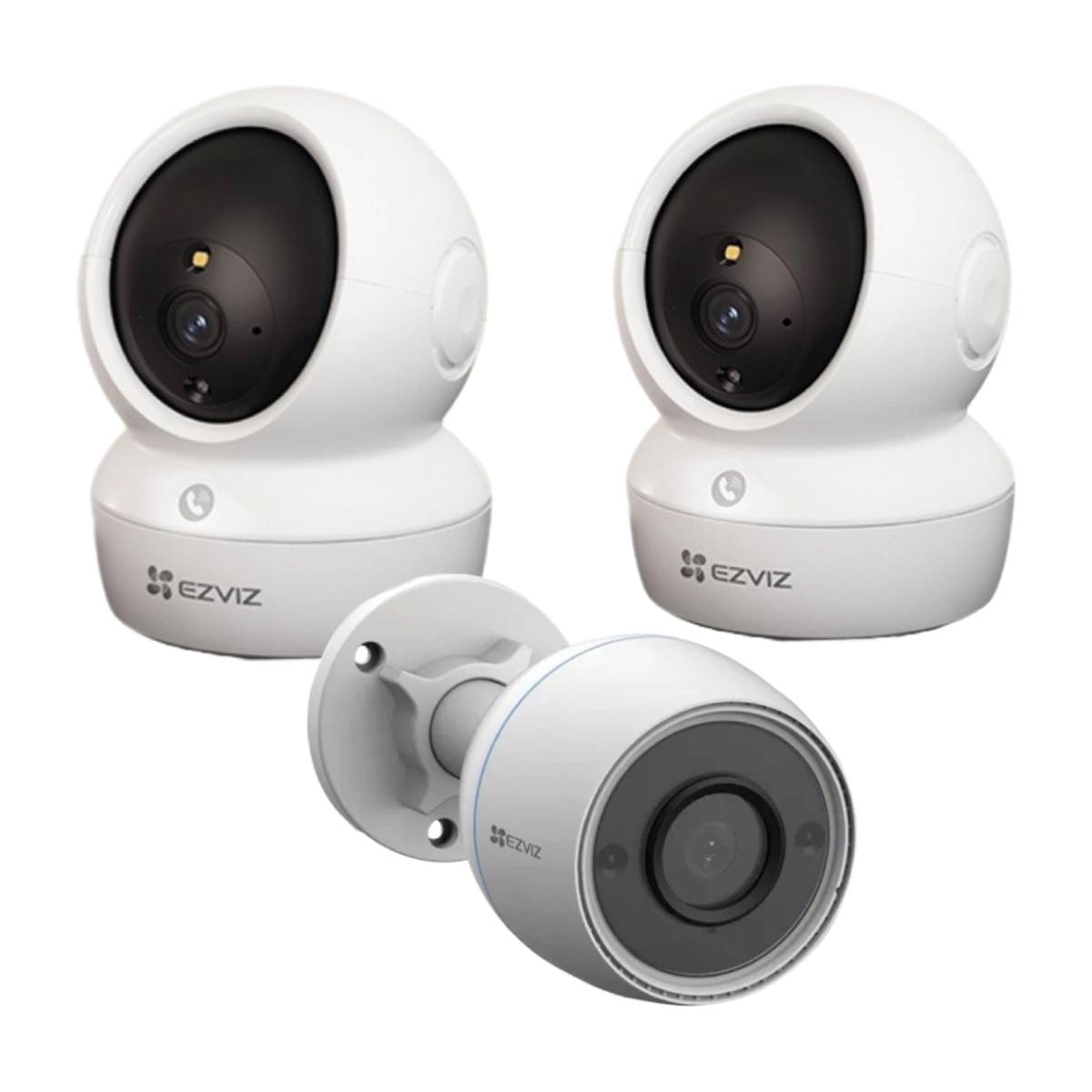 Combo Camara H6c Pro 1080P Day/Night SD Wifi Domo Interior Ezviz X2 + Camara H3c 1080P Day/Night SD Wifi Exterior Ezviz