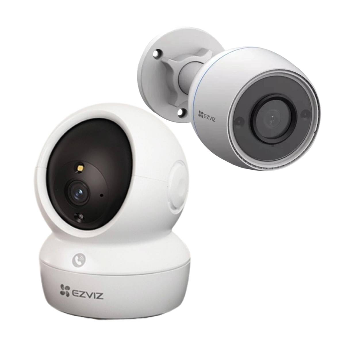 Combo Camara H6c Pro 1080P Day/Night SD Wifi Domo Interior Ezviz + Camara H3c 1080P Day/Night SD Wifi Exterior Ezviz
