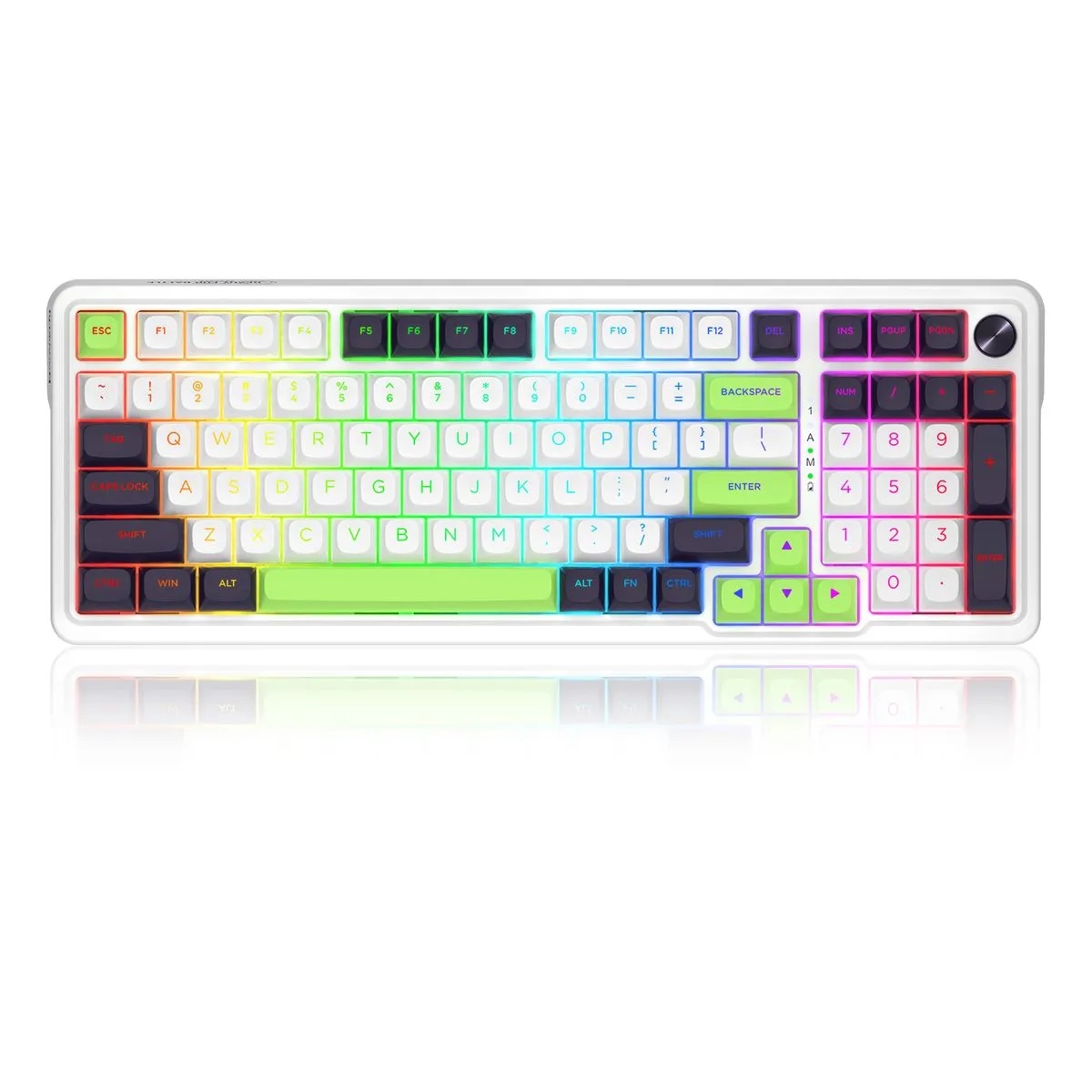 Teclado Mecanico Gamer Cable/Inalambrico RGB Eisa Max Switch Mint Mambo Redragon