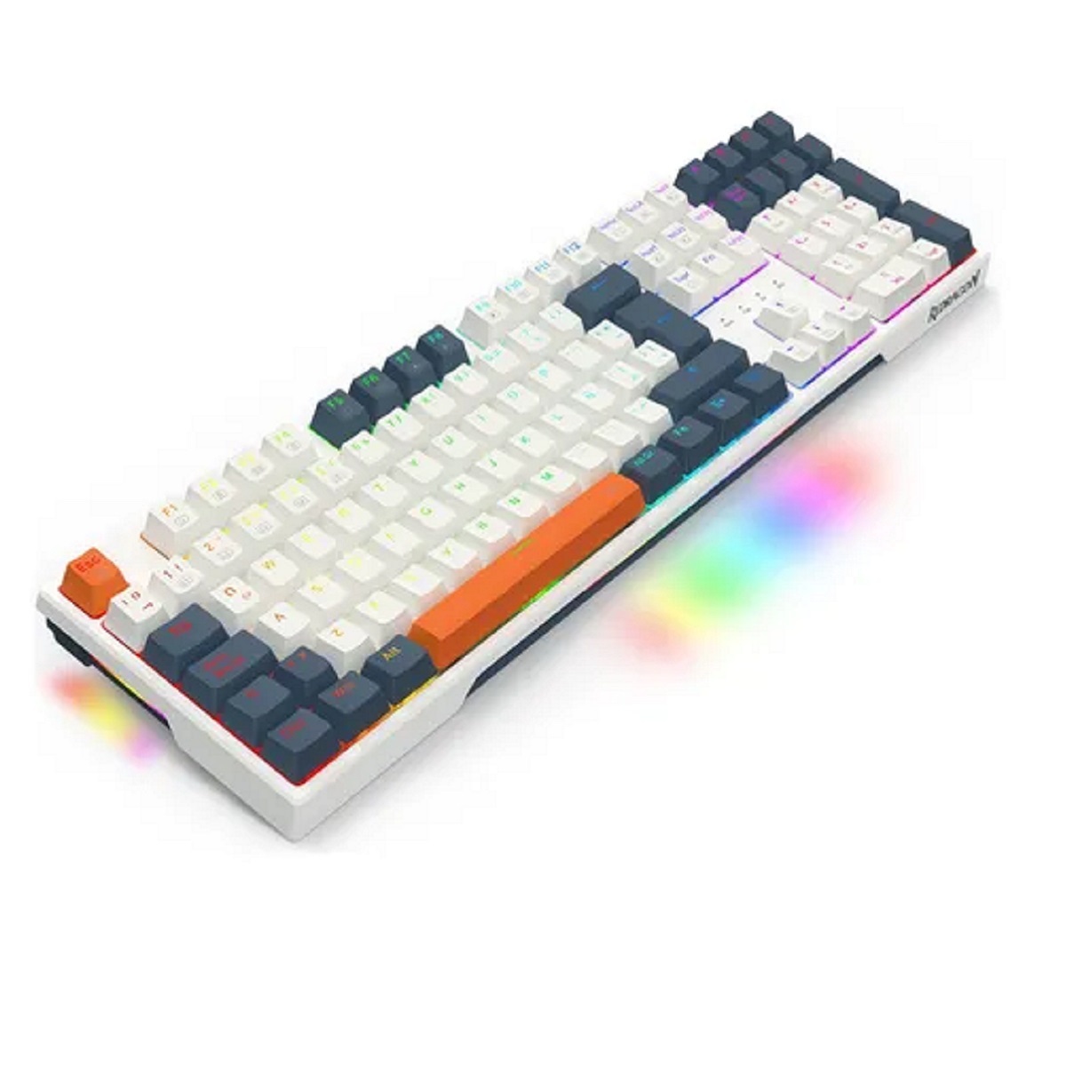 Teclado Mecanico Gamer RGB Trundle Blanco/Negro Switch Rojo Español Redragon