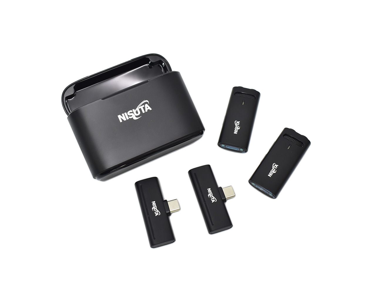 Microfono Corbatero Inalambrico x2 + 2 Receptores UBC C NSMICW4 Nisuta