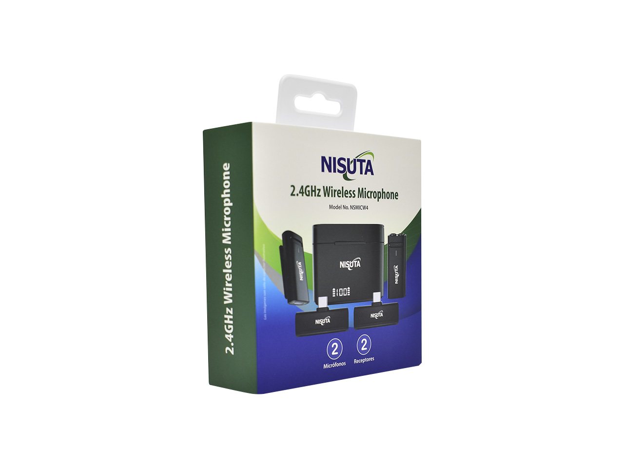 Microfono Corbatero Inalambrico x2 + 2 Receptores UBC C NSMICW4 Nisuta