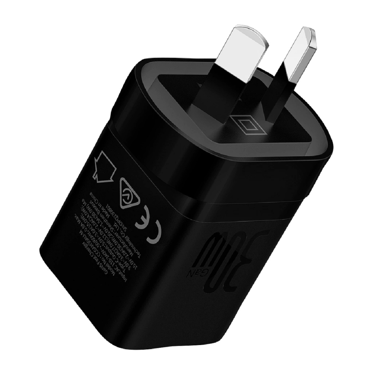 Cargador USB C 30W Carga Rapida GaN5 Mini Negro Baseus