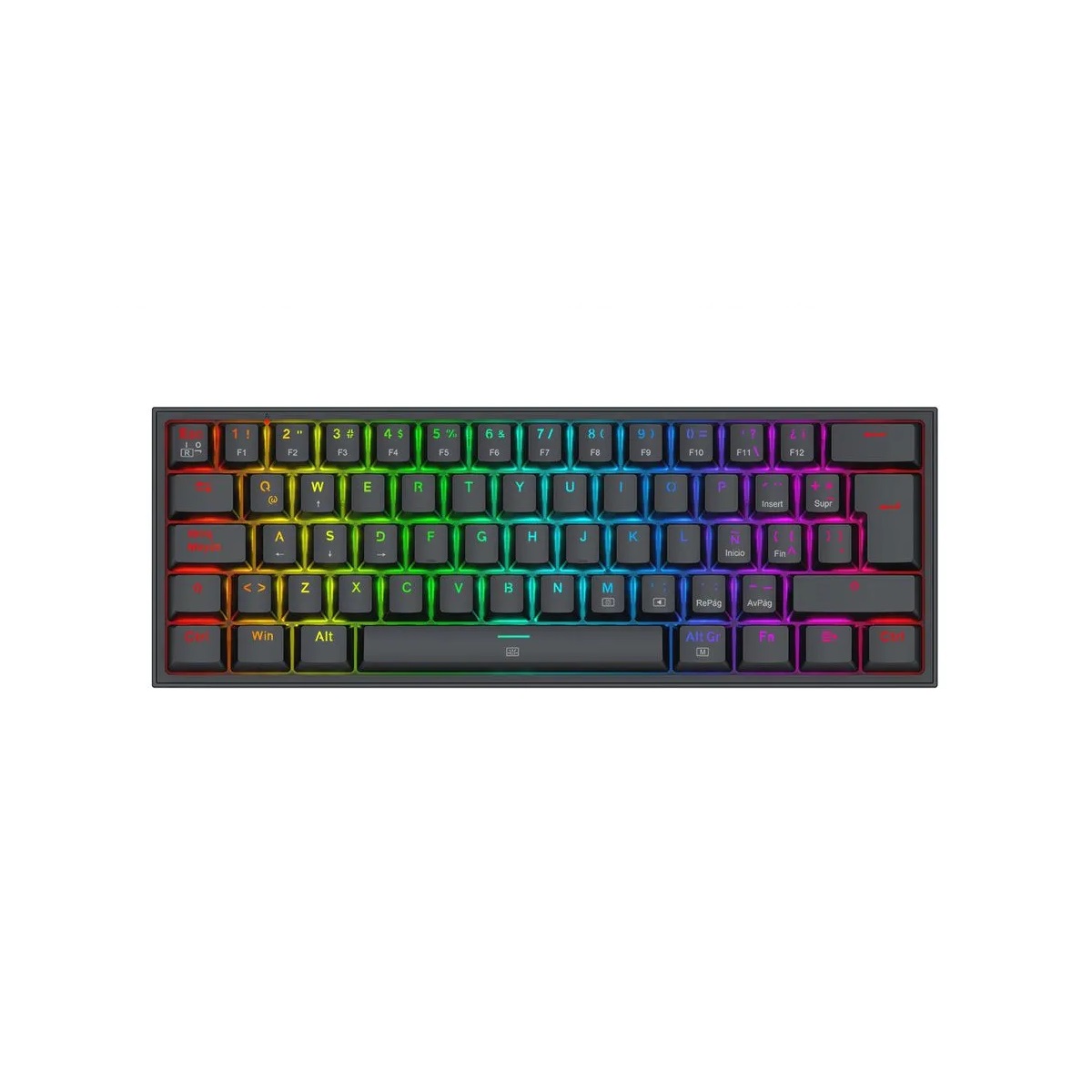 Kit Teclado Mecanico RGB Switch Rojo + Mouse Gamer S143 Negro Redragon