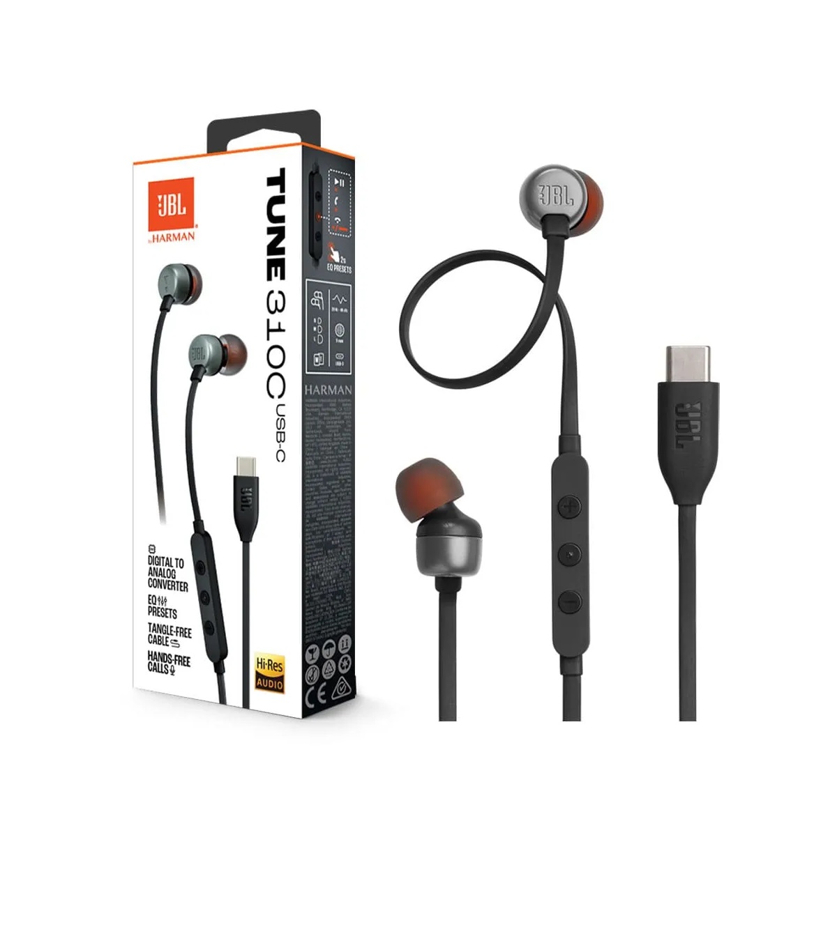 Auriculares Cable In Ear USB-C 310C Negro JBL