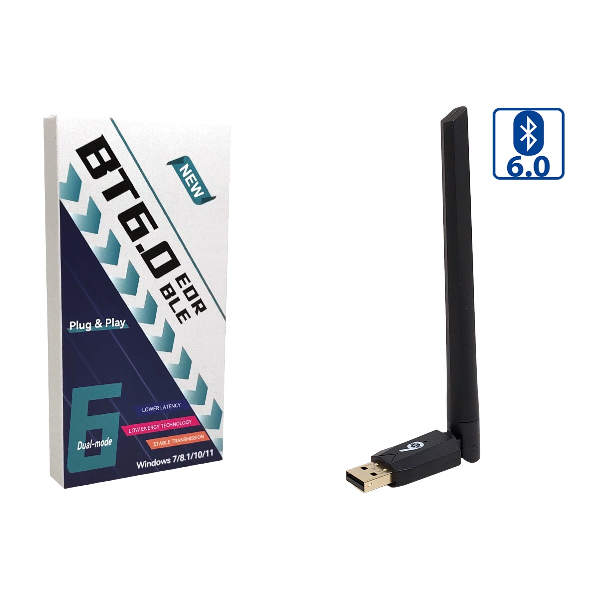 Adaptador USB Bluetooth 6.0 1 Antena