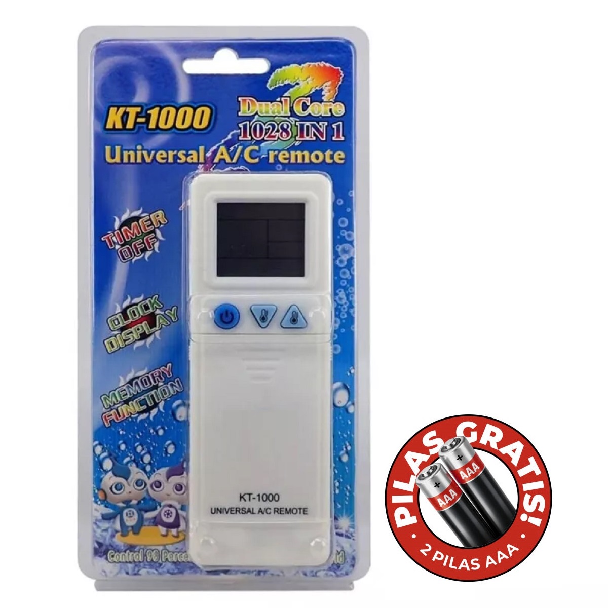 Control Remoto Universal Aire Acondicionado KT1000