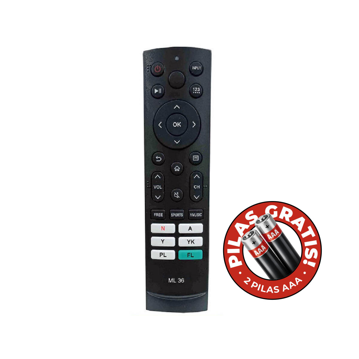 Control Remoto TV Noblex Hisense