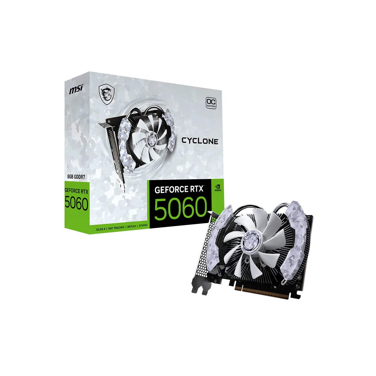 Placa De Video Rtx 5060 8GB DDR7 OC Cyclone MSI