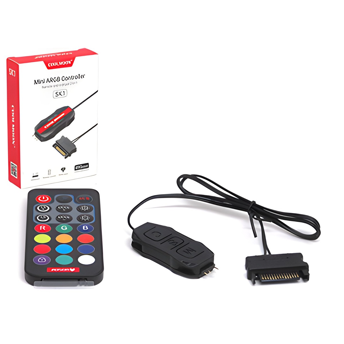 Controladora ARGB 5V 3 Pines a Sata C/Control Remoto