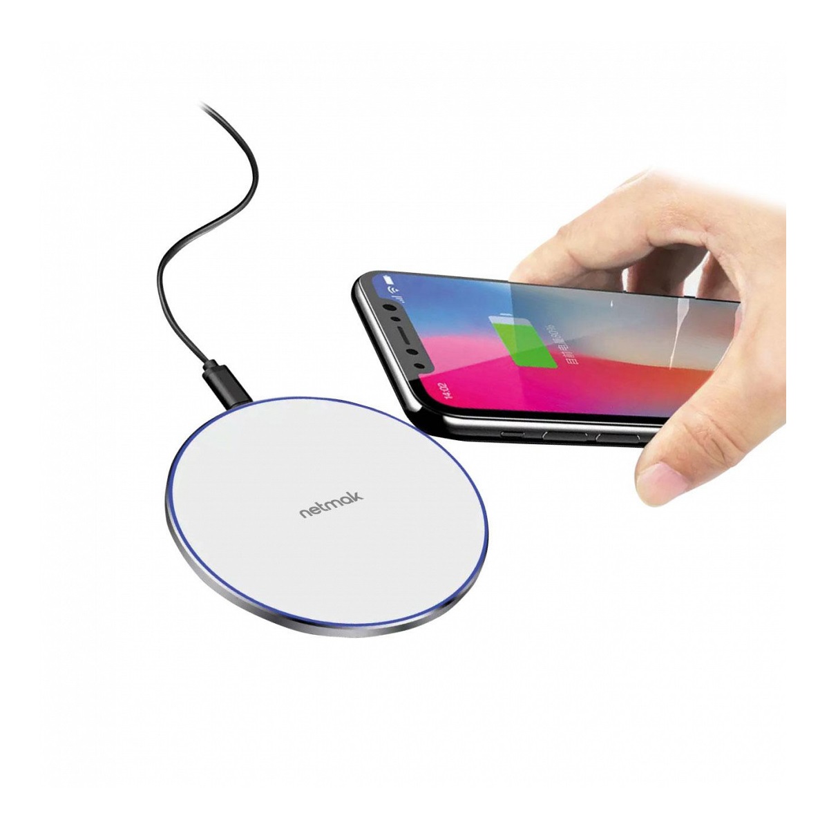 Cargador Inalambrico Celular 15W NM-BC16-W Netmak