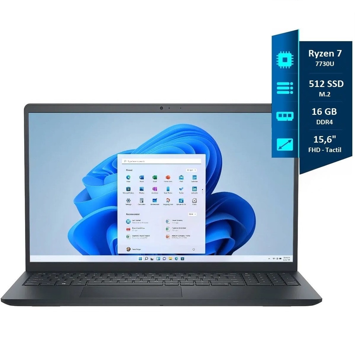 Notebook Dell Inspiron 3535 - Ryzen 7  7730U- 16GB - SSD 512 - 15,6