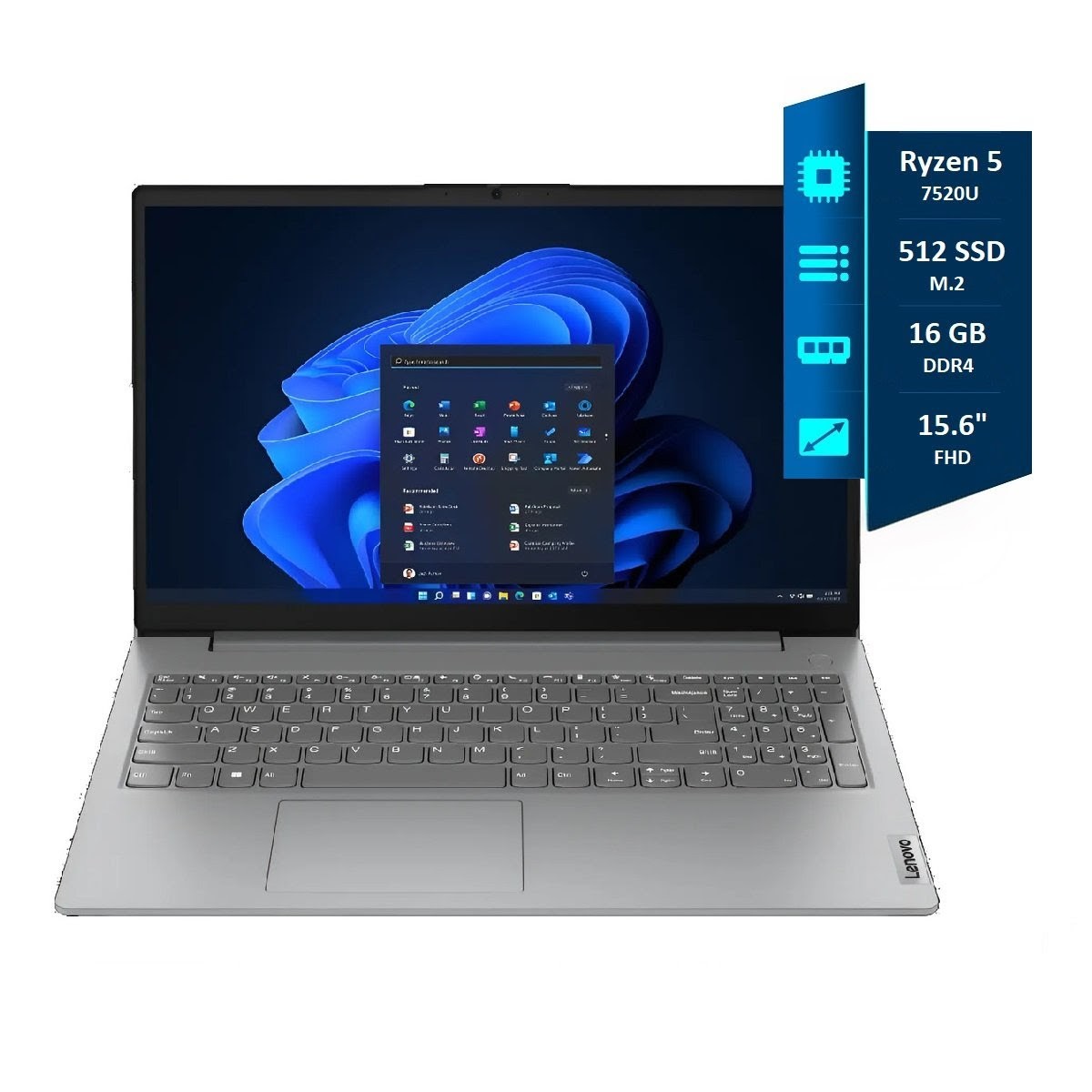 Notebook Lenovo V15 G4 - Ryzen 5 7520U - 16GB - 512SSD - 15.6