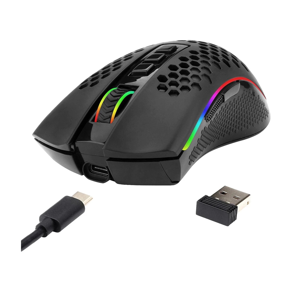Mouse Gamer Inalambrico/Cable Storm Pro 16000 DPI Negro Redragon