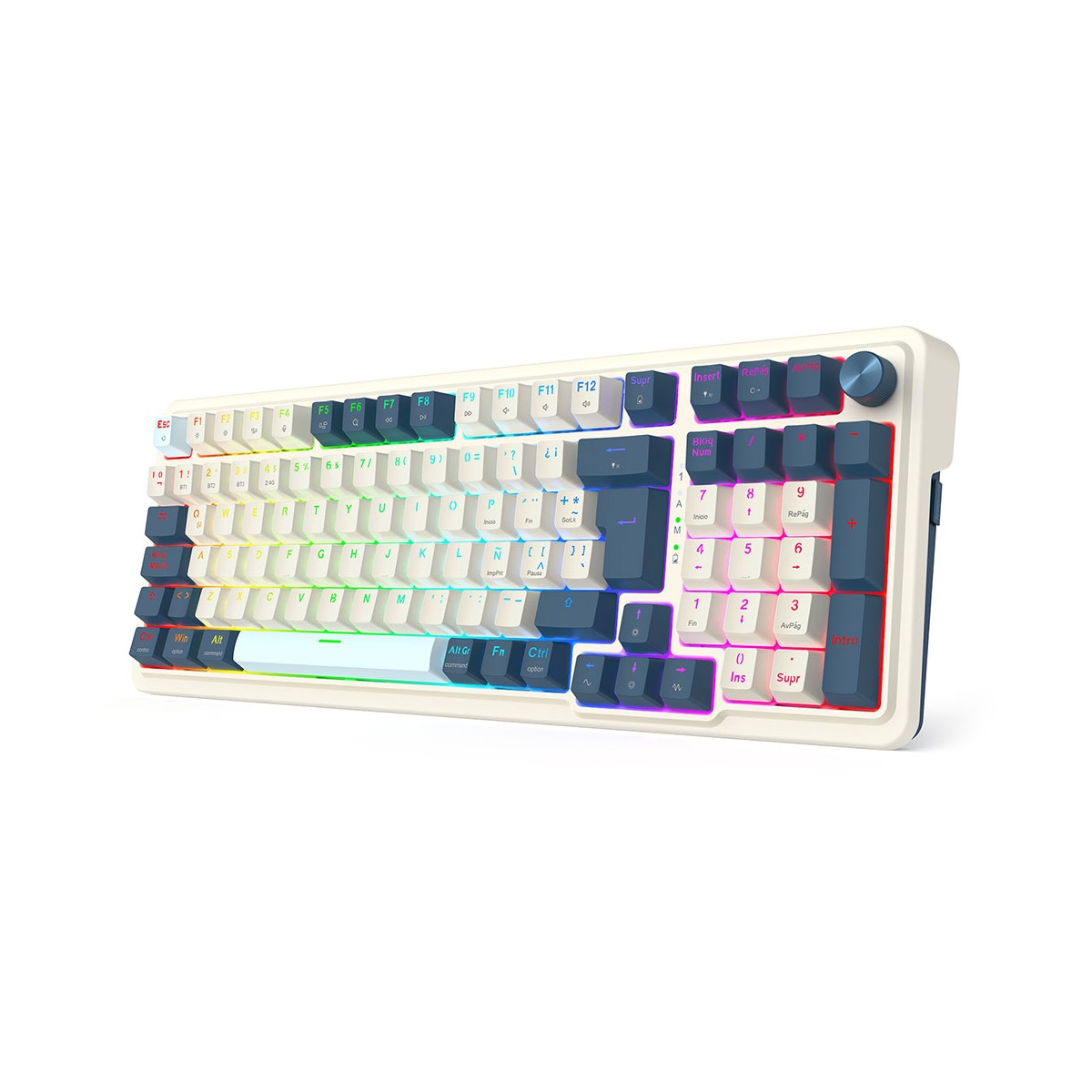 Teclado Mecanico Gamer Cable/Inalambrico RGB Eisa Pro Switch Rojo Español Redragon